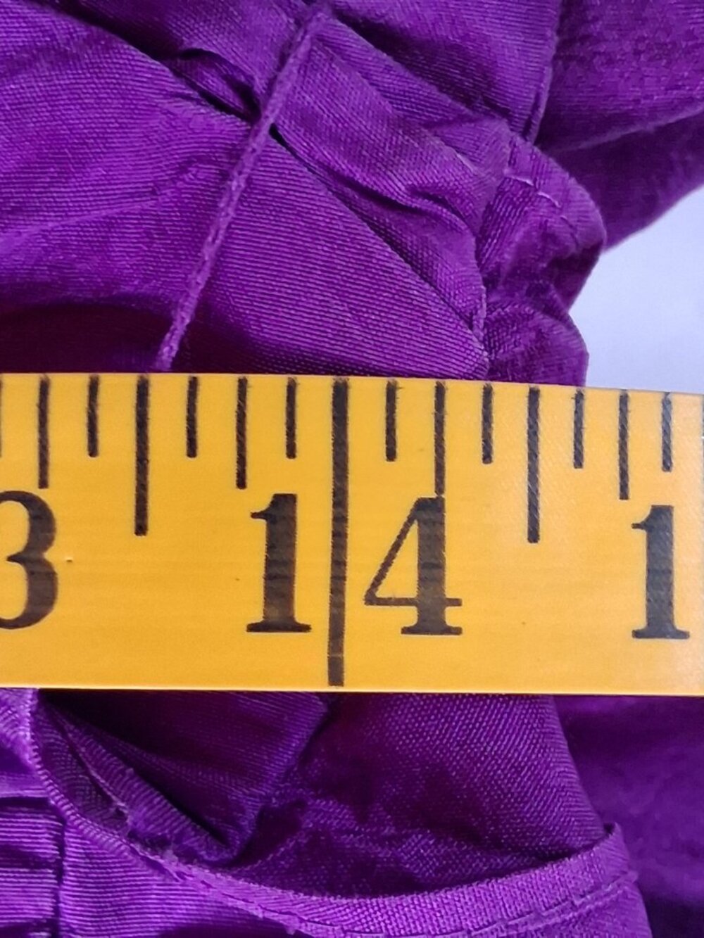 Jones NY Purple 100% Silk Iridescent Taffeta Wrap Midi Dress Wedding Cocktail 12 - Picture 11 of 12